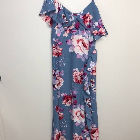 Jill Jill Stuart Asymmetrical Floral Dress Blue‎ Size XS - Picture 3 of 11